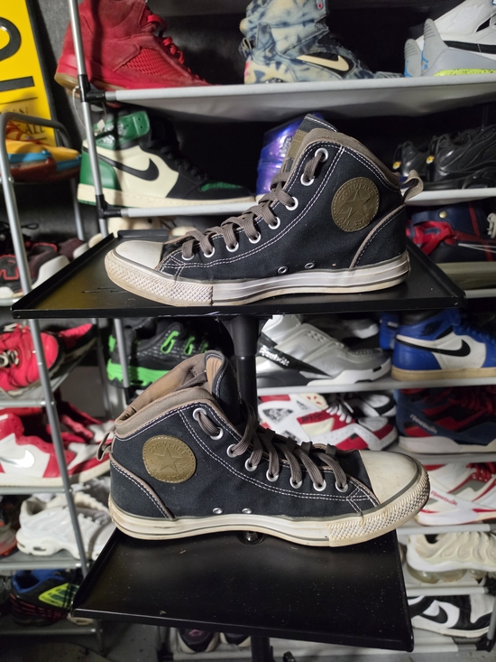 Converse Other - 🔥 Converse Black High Top Sneakers Men Size 9 Tan Accents